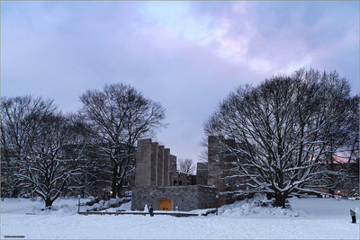 Snow on Campus. Virginia Tech.