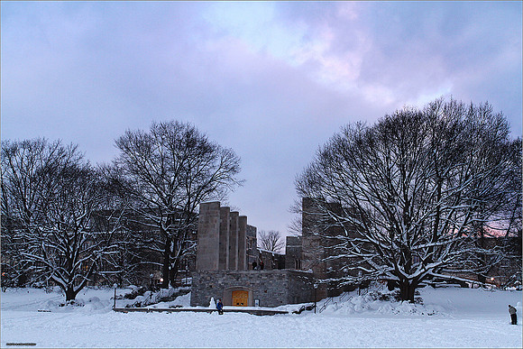 Snow on Campus. Virginia Tech.