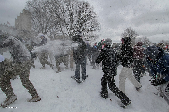 2022.01.17. Annual Snowball Battle at Virginia Tech.