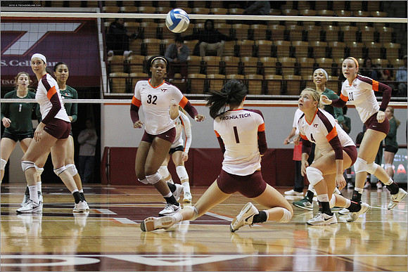 2013.11.08. Miami FL at VT. Volleyball.