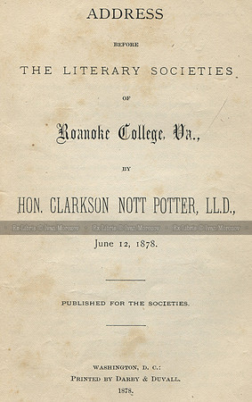 1878.06.12. Hon. Clarkson Nott Potter Address.