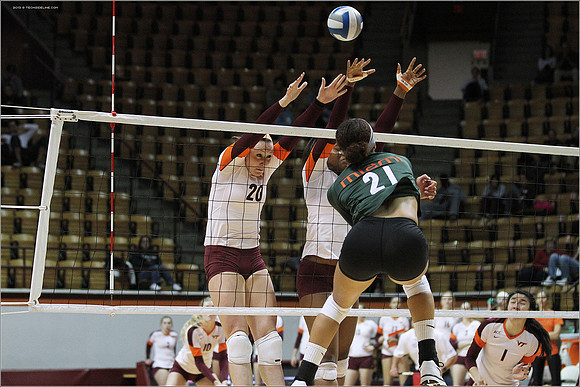 2013.11.08. Miami FL at VT. Volleyball.