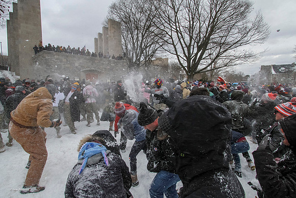 2022.01.17. Annual Snowball Battle at Virginia Tech.