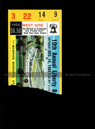 1968. Liberty Bowl.