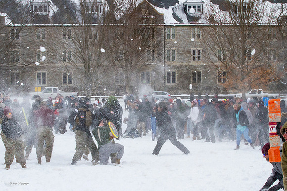 2022.01.17. Annual Snowball Battle at Virginia Tech.
