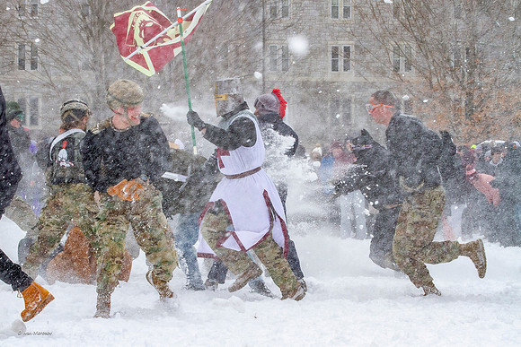 2022.01.17. Annual Snowball Battle at Virginia Tech.