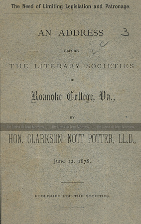 1878.06.12. Hon. Clarkson Nott Potter Address.
