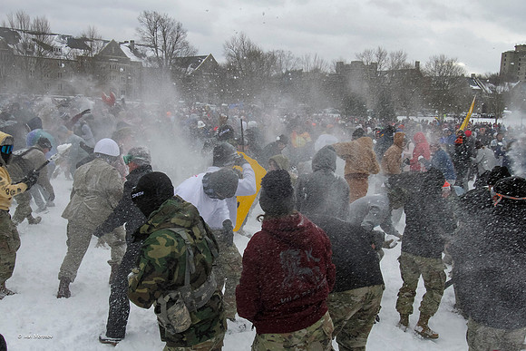 2022.01.17. Annual Snowball Battle at Virginia Tech.