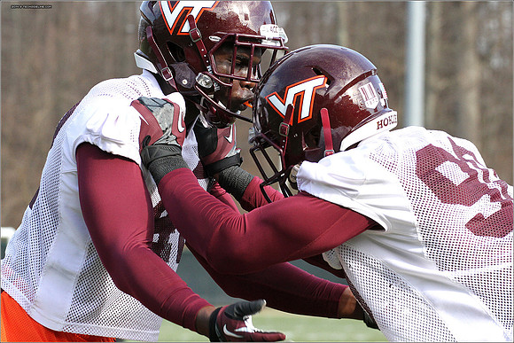 2014.03.27. VT Football Practice.
