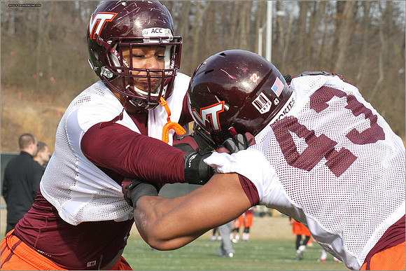 2014.03.27. VT Football Practice.