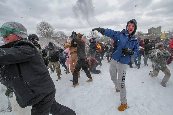 2022.01.17. Annual Snowball Battle at Virginia Tech.