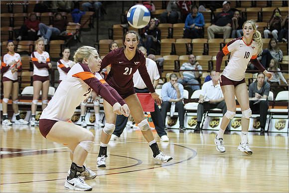 2013.11.08. Miami FL at VT. Volleyball.