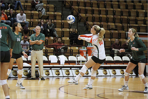 2013.11.08. Miami FL at VT. Volleyball.