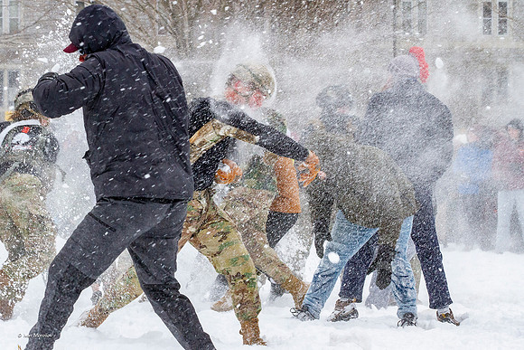 2022.01.17. Annual Snowball Battle at Virginia Tech.