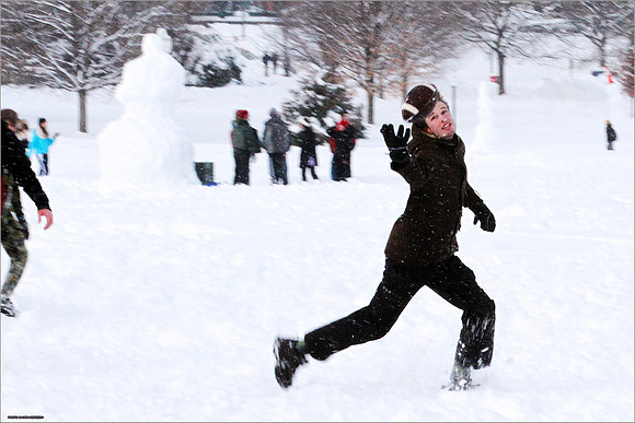 Snow on Campus. Virginia Tech.