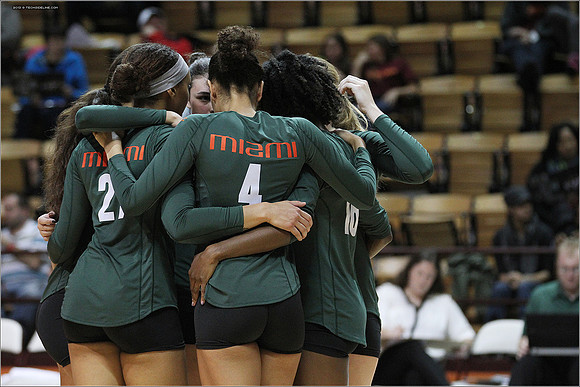 2013.11.08. Miami FL at VT. Volleyball.