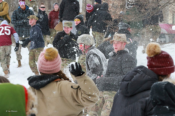 2022.01.17. Annual Snowball Battle at Virginia Tech.