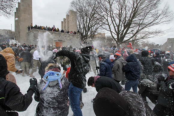 2022.01.17. Annual Snowball Battle at Virginia Tech.