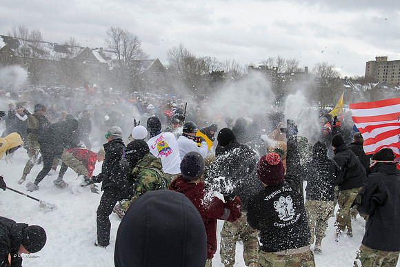 2022.01.17. Annual Snowball Battle at Virginia Tech.