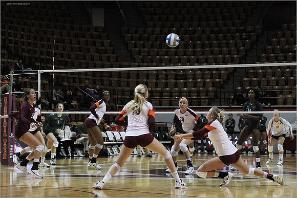 2013.11.08. Miami FL at VT. Volleyball.