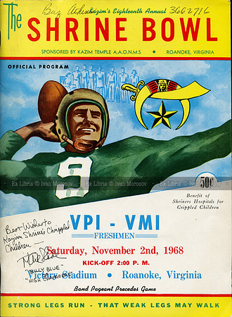 1968.11.02. VT vs VMI. Freshmen.