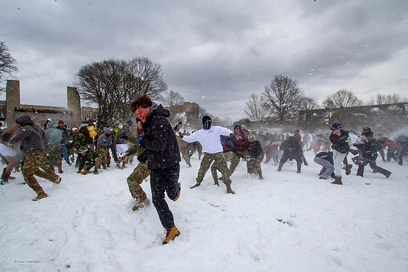 2022.01.17. Annual Snowball Battle at Virginia Tech.