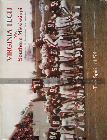 1976.09.18. Southern Miss at VT