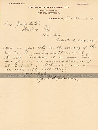 VPI AA Letter (1898)