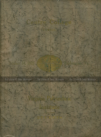 1922.10.14. VT vs Centre.