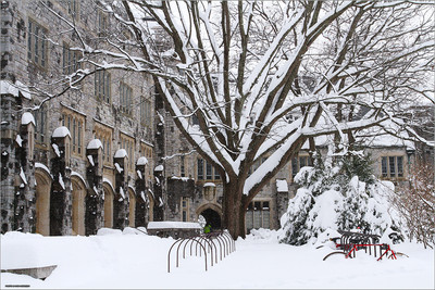 Snow on Campus. Virginia Tech.