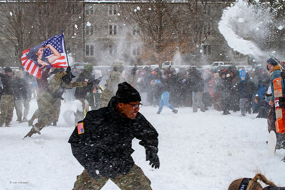 2022.01.17. Annual Snowball Battle at Virginia Tech.