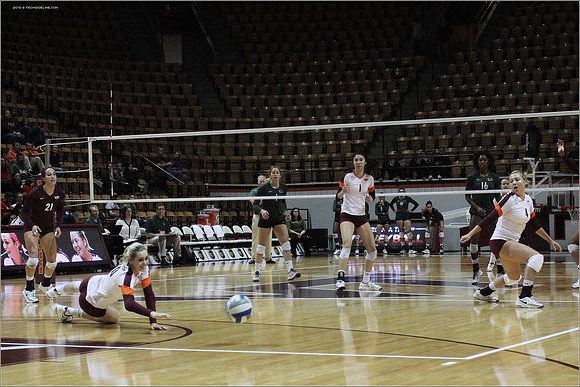 2013.11.08. Miami FL at VT. Volleyball.
