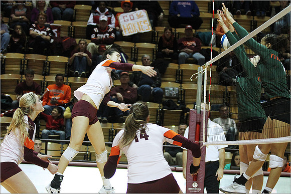 2013.11.08. Miami FL at VT. Volleyball.