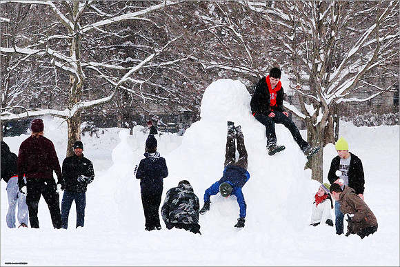 Snow on Campus. Virginia Tech.