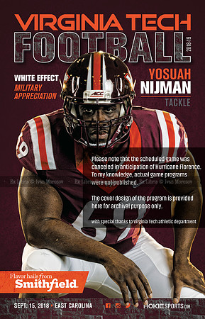 2018.09.15. ECU at VT. Cancelled.