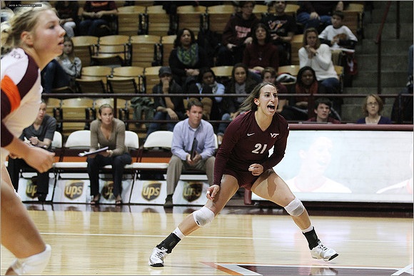 2013.11.08. Miami FL at VT. Volleyball.