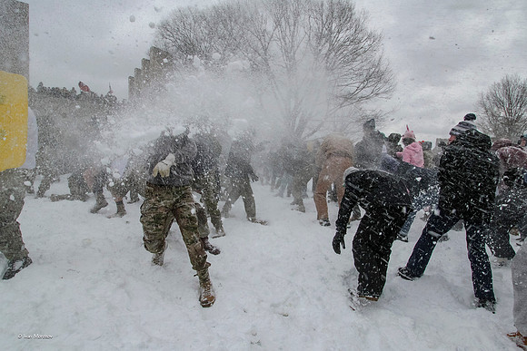 2022.01.17. Annual Snowball Battle at Virginia Tech.