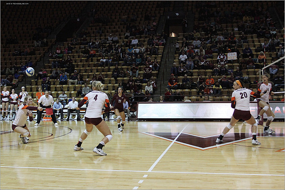 2013.11.08. Miami FL at VT. Volleyball.