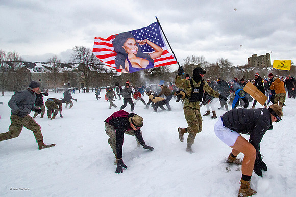 2022.01.17. Annual Snowball Battle at Virginia Tech.