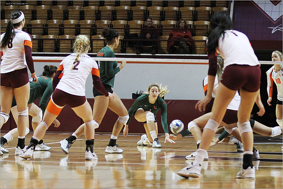 2013.11.08. Miami FL at VT. Volleyball.