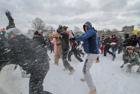 2022.01.17. Annual Snowball Battle at Virginia Tech.