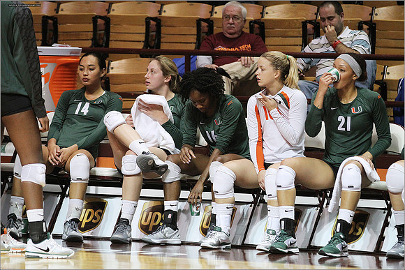 2013.11.08. Miami FL at VT. Volleyball.