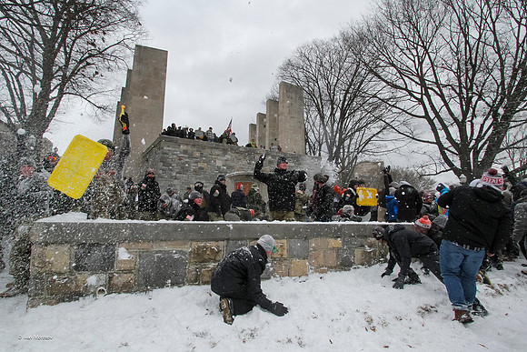 2022.01.17. Annual Snowball Battle at Virginia Tech.