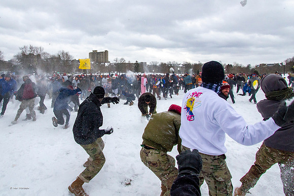 2022.01.17. Annual Snowball Battle at Virginia Tech.
