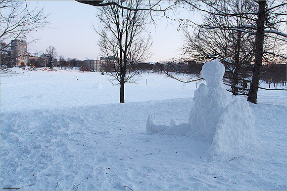 Snow on Campus. Virginia Tech.