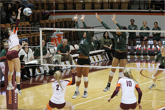 2013.11.08. Miami FL at VT. Volleyball.