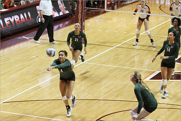 2013.11.08. Miami FL at VT. Volleyball.