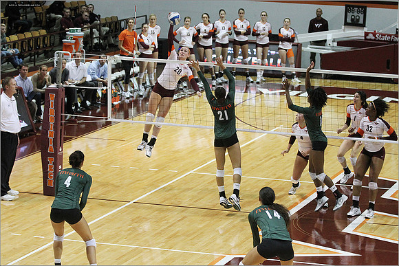 2013.11.08. Miami FL at VT. Volleyball.