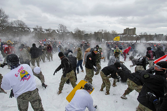 2022.01.17. Annual Snowball Battle at Virginia Tech.