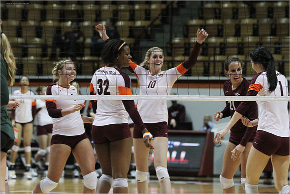 2013.11.08. Miami FL at VT. Volleyball.